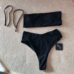 Black High Waisted Bandu Bikini